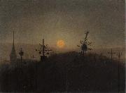 Carl Gustav Carus Cemetery in the Moonlight china oil painting artist
